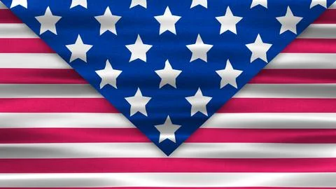Full post image of united states of america flag theme with febric texture. Stock Illustration