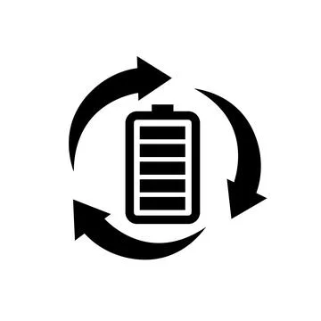 Full power battery flat icon vector illustration symbol Isolated template. Stock Illustration