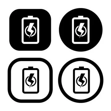 Full power battery flat icon vector illustration symbol Isolated template. Stock Illustration
