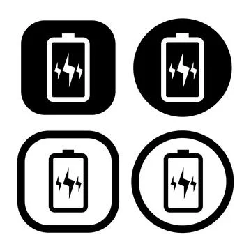 Full power battery flat icon vector illustration symbol Isolated template. Illustrazione stock