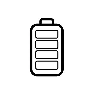 Full power battery flat icon vector illustration symbol Isolated template. Stock Illustration