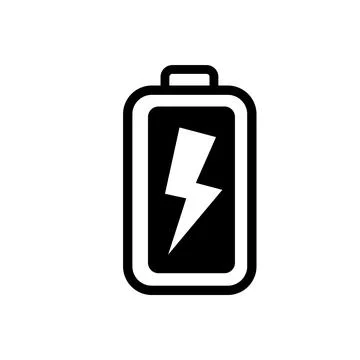 Full power battery flat icon vector illustration symbol Isolated template. Illustrazione stock
