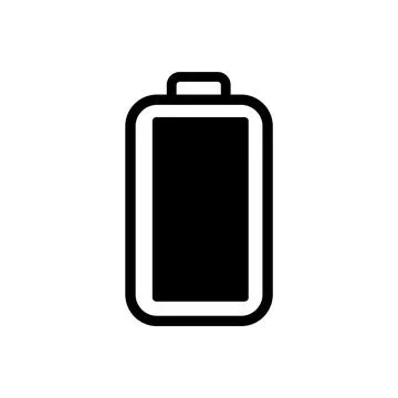 Full power battery flat icon vector illustration symbol Isolated template. Illustrazione stock