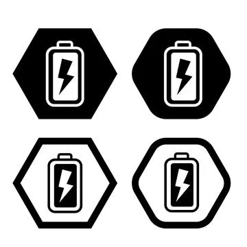 Full power battery flat icon vector illustration symbol Isolated template. Stock Illustration