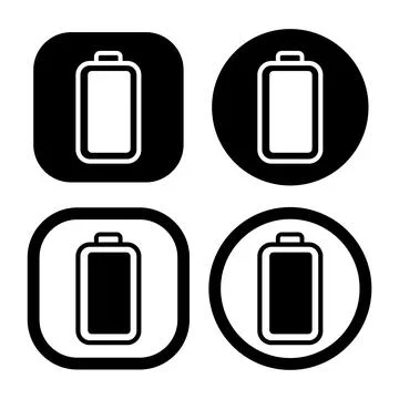 Full power battery flat icon vector illustration symbol Isolated template. Stock Illustration
