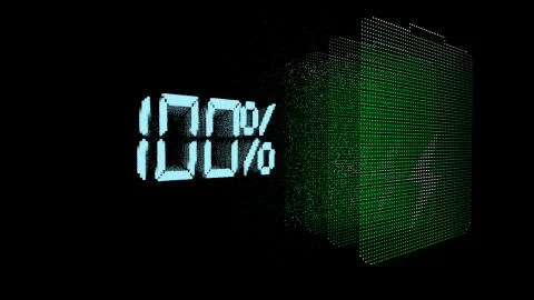 Full power cell projection. Electronic concept Ilustração Stock