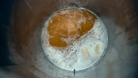 Full Process of Beer Brewing at Private Craft Brewery in 4k Slow Motion Showing Stock Footage 323918592