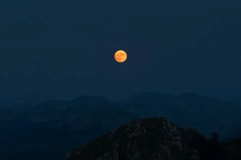 Full red moon Stock Photos