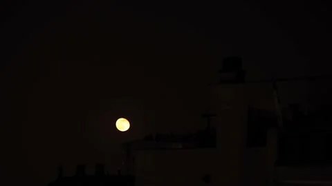 Full red moon_timelapse Stock Footage 153166448