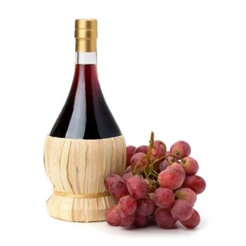 Full red wine bottle Stock Photos