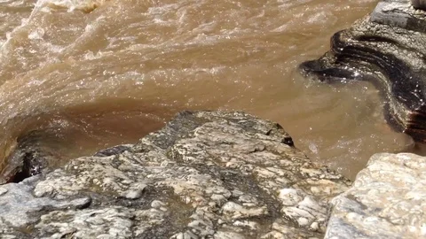 Full river flows in thailand park Video stock 71670434