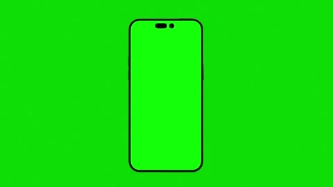 Full rotation of smartphone with a green screen on a chroma key background 스톡 동영상 308238531