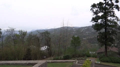 Full round moving view, world war symmetry, Kohima, Nagaland, north-east India Stock-Footage 38041555