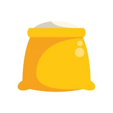 Full sack of flour on white background Stock Illustration