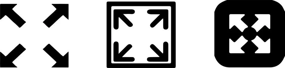Full screen and exit full icon isolated on white background Stock Illustration