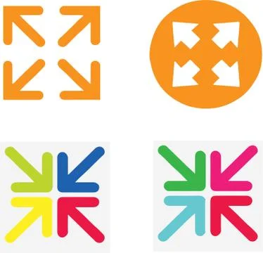 Full screen and exit full icon isolated on white background Stock Illustration