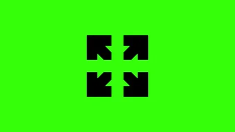 Full Screen Arrow Icon on Green Background Stock Footage 317643010