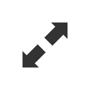 Full Screen Arrow Icon Logo Template Illustration Design. Vector EPS 10. Ilustración de archivo