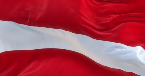 Full Screen Austria Flag is Waving Slowly Stock Footage 85630147