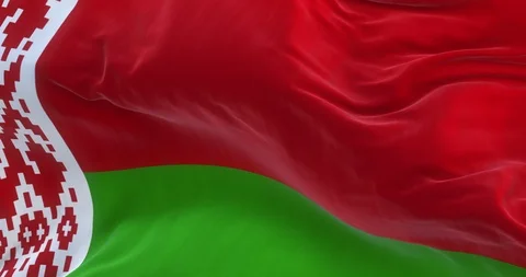 Full Screen Belarus Flag is Waving Slowly Stock Footage 85948014