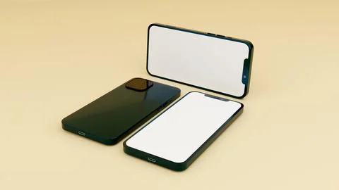 Full screen black smartphone mockup design with mobile app presentation tem.. Stock Illustration
