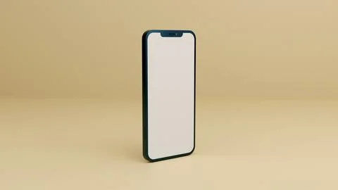 Full screen black smartphone mockup design with mobile app presentation tem.. Иллюстрация
