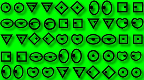 Full screen of cartoon style eye drawings Stock Footage 36239002