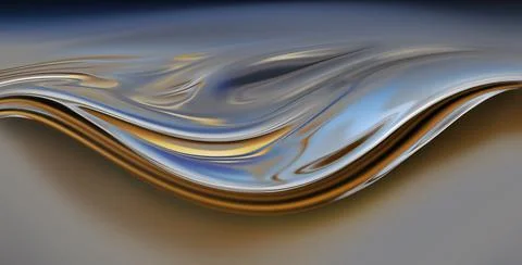 Full Screen Chrome Wave Stock Illustration