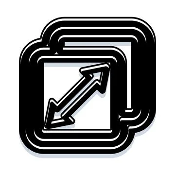 Full screen diagonal arrows enlarging interface icon イラスト素材
