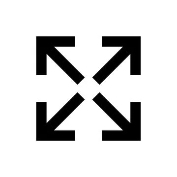 Full screen flat icon, arrows square Stock Illustration