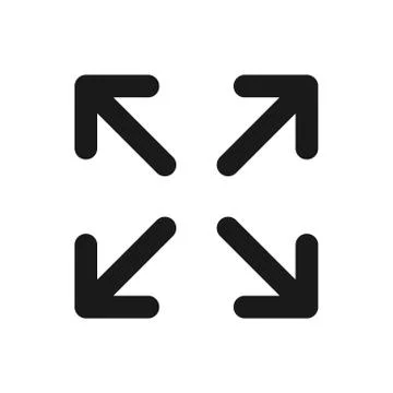 Full screen flat icon, arrows square Stock Illustration
