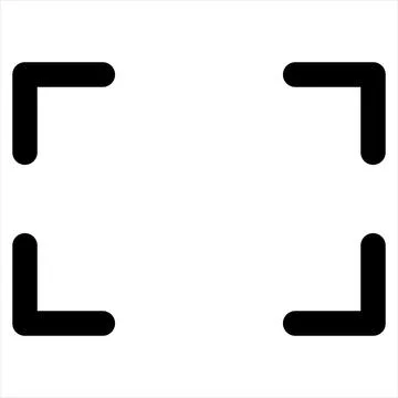 Full screen glyph icon vector illustration isolated on white background Stock Illustration