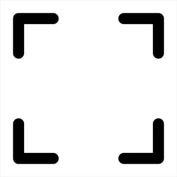 Full screen glyph icon vector illustration isolated on white background Stock Illustration