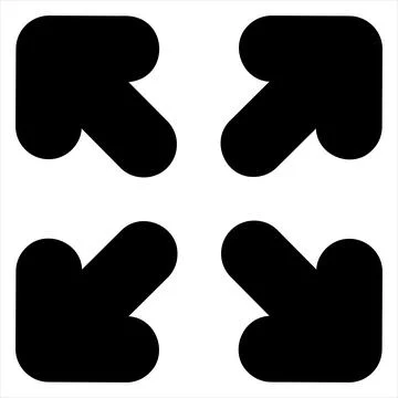 Full screen glyph icon vector illustration isolated on white background Stock Illustration