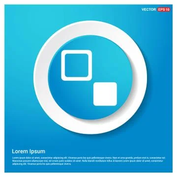 Full Screen Icon Abstract Blue Web Sticker Button Stockillustratie