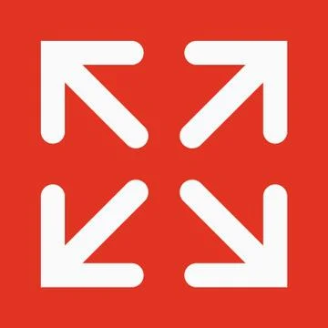 The full screen icon. Arrows symbol. Flat Stock Illustration