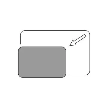 The full screen icon. Arrows symbol. Flat Vector illustration Stock Illustration