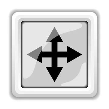 Full screen icon. internet button on white background.. Stock Illustration