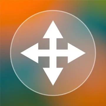 Full screen icon. Internet button on colored  background.. Stock Illustration