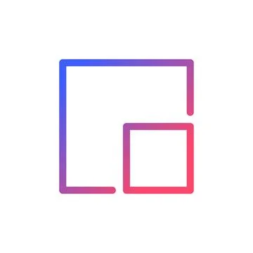 Full screen mode pixel perfect gradient linear ui icon Illustrazione stock