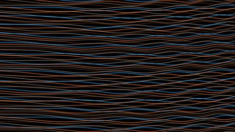 Full screen neon animated waves loop with multicolored moody lines 動画素材 322558058