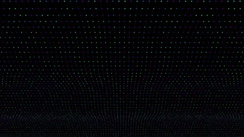 Full-screen particle wave animation in black Stock-Footage 321612036