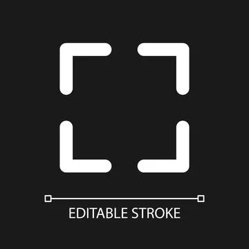Full screen pixel perfect white linear ui icon for dark theme イラスト素材