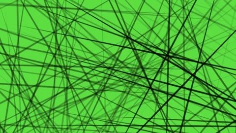 Full Screen Rough Black Lines Animation | Hand-Drawn Vector Green Screen Video stock 316559047