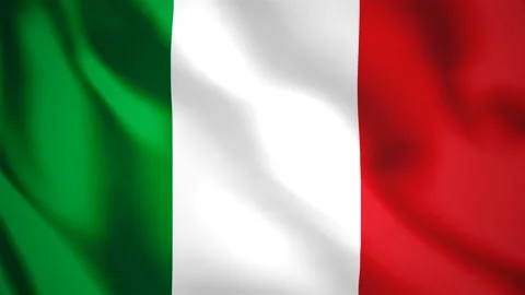 Full screen seamless loop travel background with Italian flag Video stock 236793121
