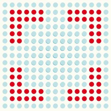 Full screen sign composed of dots Stock Illustration