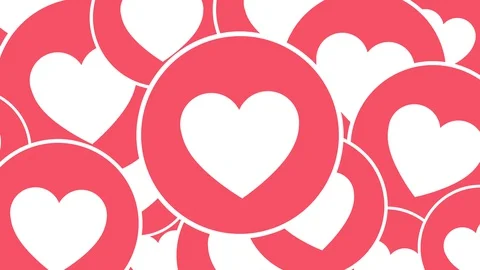 Full screen transition - heart emojis - with luma matte - 4k Vidéo 130127654