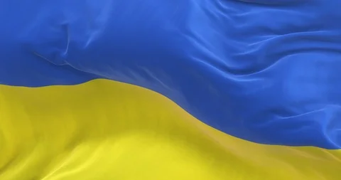 Full Screen Ukrainian Flag is Waving Slowly Stock Footage 85965770