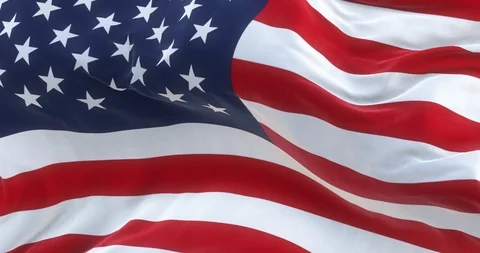 Full Screen United States Flag is Waving Slowly 스톡 동영상 85654079