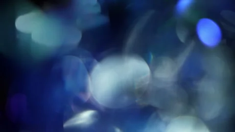 Full screen,Animated, full screen, blue,  bokeh Vidéo 319983319